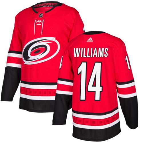 Adidas Men Carolina Hurricanes #14 Justin Williams Red Home Authentic Stitched NHL Jersey